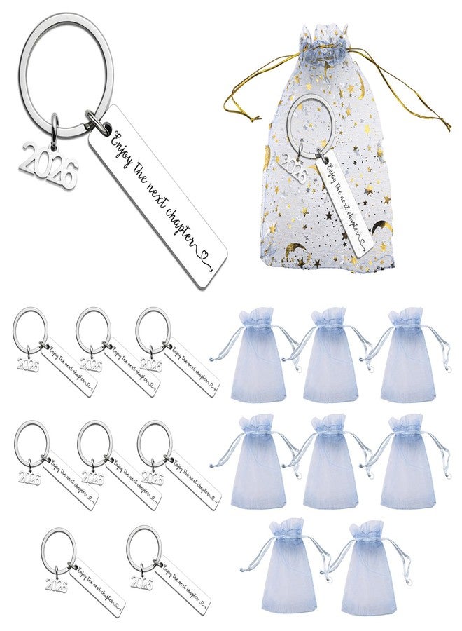 MOEXUKO 8 Pcs Class of 2026 Keychain 2026 Graduation Gifts for Her Him College Graduation Gifts for Women Men Middle High School Masters Degree Graduate Gift Ideas Senior 2026 Keyring - Image 1